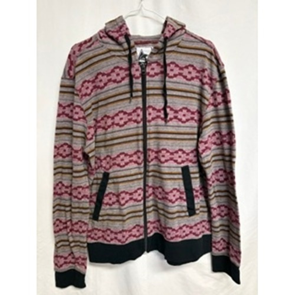 Beautiful Giant Mens Full Zip Hoodie Large Southwestern Geometric Hooded